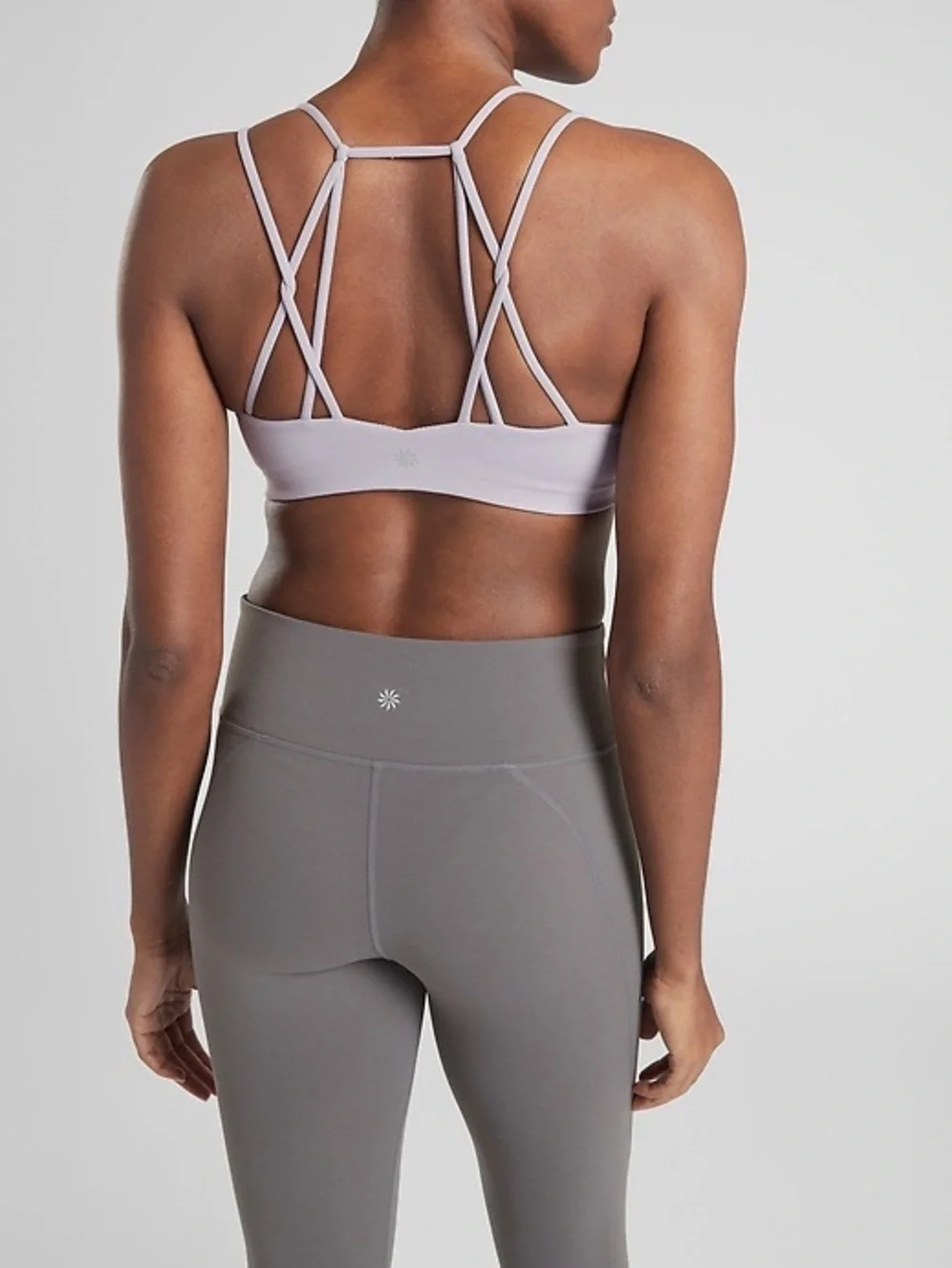 Athleta Purple Strappy Sports Bra Sz Medium